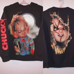 Shoe Palace Chucky Graphic Sweatshirt Size L Killer 2 Side Horror Goth Halloween